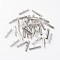 Iron Ribbon Crimp Ends, Platinum, 8x16mm, Hole: 1mm