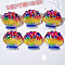 Transparent Resin Cabochons, with Paillette, Shell Shape, 25x28mm