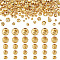 150Pcs 5 Styles Brass Beads, Long-Lasting Plated, Spiral Round, Nickel Free, Real 18K Gold Plated, 2.5~5.5x2~5.5mm, Hole: 1~2mm, 30pcs/style