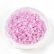 Frosted Transparent Acrylic Beads, Flower, with Gold Foil , Plum, 5.5~6x3mm, Hole: 1.5mm, about 10860pcs/500g.