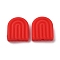 Silicone Beads, Arch, Red, 19x16.5x5.5mm, Hole: 2mm