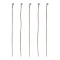 Iron Flat Head Pins, Platinum, 50x0.75~0.8mm, about 4200pcs/1000g