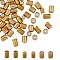 180Pcs 3 Style Brass Beads, with Silicone Inside, Slider Beads, Column, Antique Golden, 4~5.5x6~7.5mm, Hole: 0.8~1.8mm, 60pcs/style