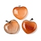 Natural Red Agate Pendants, Heart Charms with Stainless Steel Snap on Bails, Staniless Steel Color, 27~28x28~28.5x10~12mm, Hole: 6.5x2.5mm