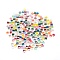 Glass Cabochons, for DIY Projects, Square, Mixed Color, 10x10x4mm, 200pcs/bag