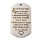 Non-Tarnish 201 Stainless Steel Pendants, Work Message Charms, Oval with Word Charms, Stainless Steel Color, 49x28x2mm, Hole: 3mm