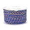 Multi-Color Decorative Braided Nylon Cord, Macrame Woven Rope, for Jewelry Making String Knitting Craft, Blue, 2mm, about 25.1 yards(23m)/roll