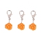 Resin Pendants, with Lobster Clasp, Platinum, Light Coral, 24mm