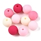 Rubberized Style Imitated Silicone Acrylic Beads, Round, Mixed Color, 10x9mm, Hole: 1.8mm