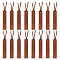 16Pcs PU Leather Bookmark, Rectangle, Sienna, 190~195mm