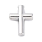 304 Stainless Steel Pendants, Cross, Stainless Steel Color, 37x27x7.5mm, Hole: 4.5x4mm