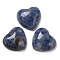 Natural Blue Spot Jasper Cabochons, Heart, 15x15x6mm