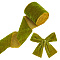Flat Velvet Ribbons, Raw Edged Ribbons, Clothes Accessories, Dark Olive Green, 3 inch(75mm), about 3 Yards/Roll