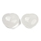 Heart Natural Quartz Crystal Palm Stone, Rock Crystal Anxiety Healing Pocket Thumb Stone, 45.5x39.5~40.5x24.5~26.5mm