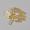 300Pcs Transparent Glass Round Bugle Beads, Round Hole, Light Khaki, 6~7x2mm, Hole: 0.8~0.9mm