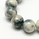 Natürliche weiße Jade perlen Stränge G-H1627-4MM-2-1