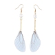 Glass Pearl Dangle Earrings EJEW-JE03995-M-3