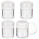 BENECREAT 4pcs 50ml White Acrylic Airless Pump Jars MRMJ-WH0083-01-1