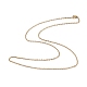 イオンプレーティング(ip) ステンレススチールアズキチェーンネックレス 304個 男性 女性用  ゴールドカラー  23.62インチ（60cm） NJEW-K245-024A-1