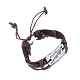 Unisex pulseras de cordón de cuero de moda BJEW-BB15581-B-4