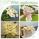 かぎ針編みのポリエステル糸デイジーの花の装飾品  造花  家の装飾用  ホワイト  315mm AJEW-WH0258-691-6