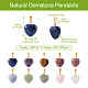 Fashewelry 20Pcs 10 Styles Natural Mixed Gemstone Pendants G-FW0001-39-5