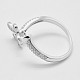 Adjustable 925 Sterling Silver Cuff Rings STER-K038-011P-3