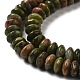 Natural Unakite Beads Strands G-Z030-A09-01-3