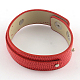 Imitation Leather Cord Snap Bracelets WACH-S001-1C-4