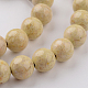 Dyed Natural Fossil Beads Strands G-E328-8mm-13-2