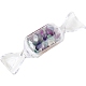 Puce de fluorite naturelle brute dans des décorations d'affichage de boîte à bonbons en plastique PW-WG95386-03-1