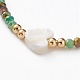 Bracelets extensibles en perles de verre rondelles à facettes BJEW-JB05793-03-2