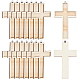 Doppelschichtige Kreuzwand-Anhängerdekorationen aus Holz HJEW-WH0036-75-1
