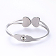 304 Stainless Steel Bangles BJEW-H575-05P-3