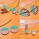 SUNNYCLUE 1 Box 10Pcs 5 Styles Resin Wood Charms with Hole Lightweight Flat Round Leaf Clover Drop Teardrop Geometric for Dangle Drop Earring Jewelry Making Supplies Craft for Women RESI-SC0001-07-6