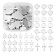 60Pcs 6 Style 201 & 304 Stainless Steel Stamping Blank Tag Charms STAS-FS0001-39-1
