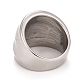 304 anillo grueso texturizado de acero inoxidable para hombres y mujeres RJEW-B040-16P-3