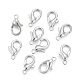 Platinum Plated Zinc Alloy Lobster Claw Clasps X-E103-P-NF-2