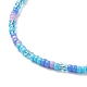 Collier de perles de verre avec 304 fermoir en acier inoxydable pour femme NJEW-JN04113-5