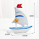 Patrón de estrella de mar mini modelo de velero decoración de exhibición PW22060285335-1