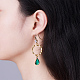Sunnyclue 1 boîte bricolage 6 paires de lustre boucles d'oreilles pendantes bohèmes faisant des kits comprennent des perles de goutte de pierres précieuses de coquille DIY-SC0002-44-6