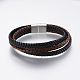 Leather Cord Multi-strand Bracelets BJEW-F325-24P-1