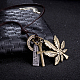 Регулируемые мужские подвески из цинкового сплава и ожерелья лариат с кожаным шнуром NJEW-BB16012-A-7