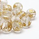 3 -hole bijoux bouddhiste verre teinté perles rondes GLAA-N0003-12mm-04B-2