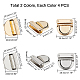 PandaHall 8 Sets Alloy Bag Lock Twist Lock Light Gold Tuck Lock Bag Clasp Accessories for Leather Bag DIY AJEW-PH0017-68-4