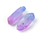 3pcs galvanisieren natürliche Quarzkristallperlenstränge G-FS0001-52-3