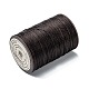 ラウンドワックスポリエステル糸ストリング  マイクロマクラメコード  ツイストコード  革縫い用  ダークコーヒー  0.55mm  約131.23ヤード（120m）/ロール X-YC-D004-02C-021-2