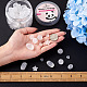 100Pcs 5 Style Transparent Frosted Acrylic Beads FACR-PJ0001-02-9