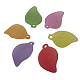 Mixed Frosted Leaf Shaped Acrylic Pendants X-FACR-551-M-1