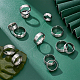 Dicosmetic 18 шт. 9 размер 201 кольцо из нержавеющей стали с простой полосой для мужчин и женщин RJEW-DC0001-07B-4
